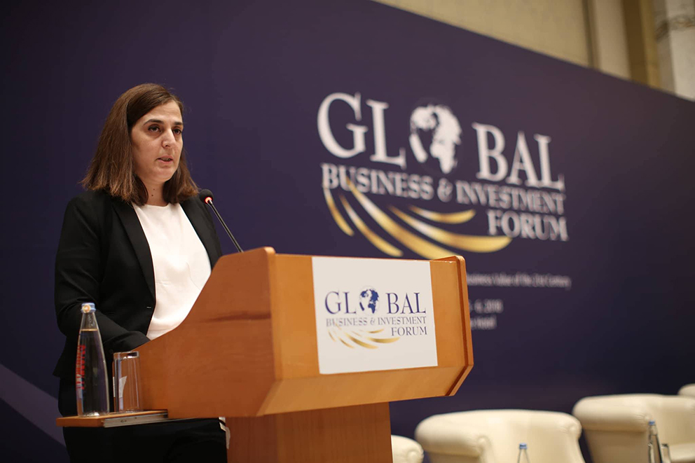 ეკატერინე მიქაბაძე გლობალური ბიზნესისა და ინვესტირების ფორუმზე მოხსენებით გამოვიდა