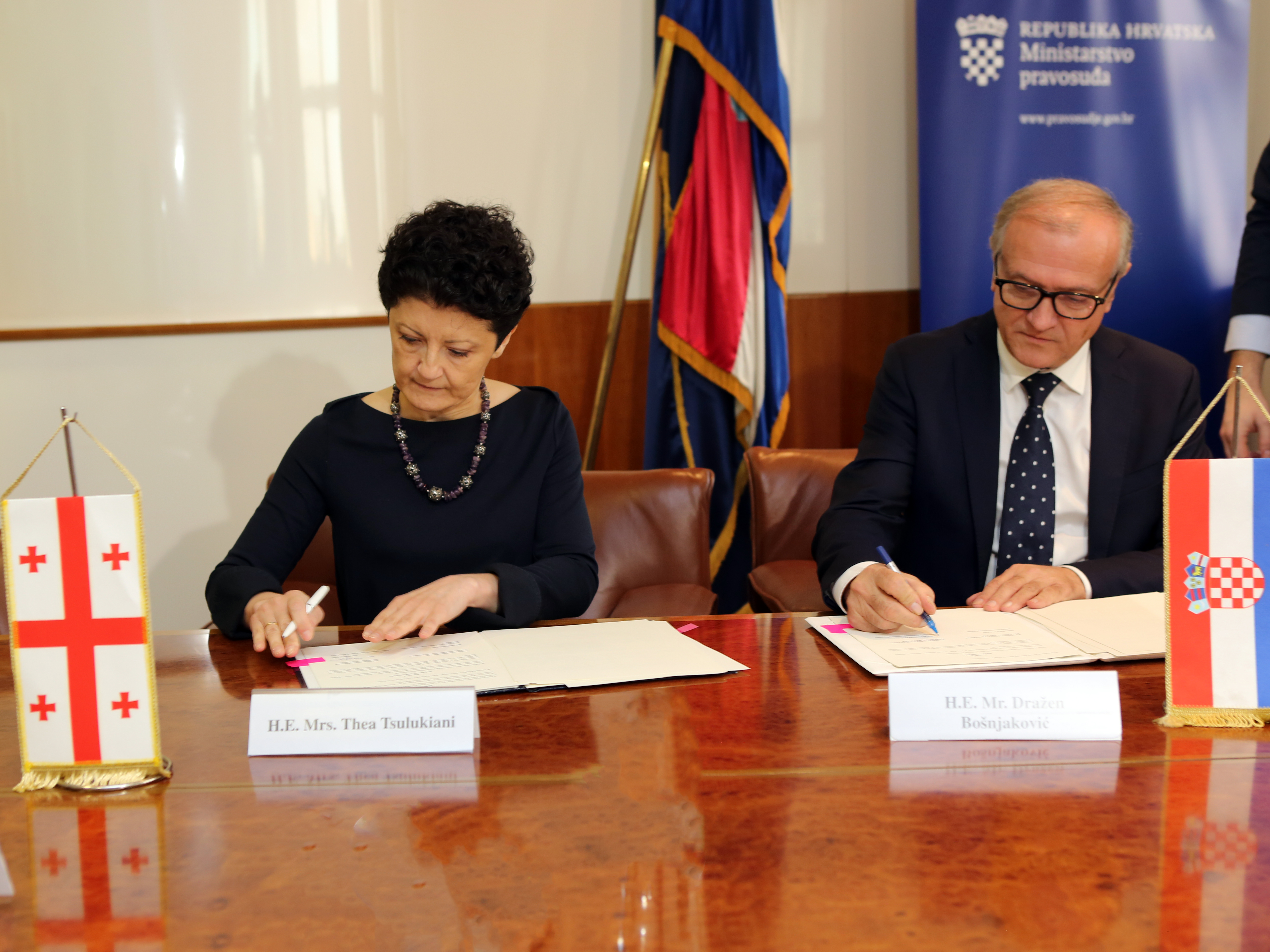 საქართველოსა და ხორვატიის იუსტიციის სამინისტროებს შორის მემორანდუმი გაფორმდა