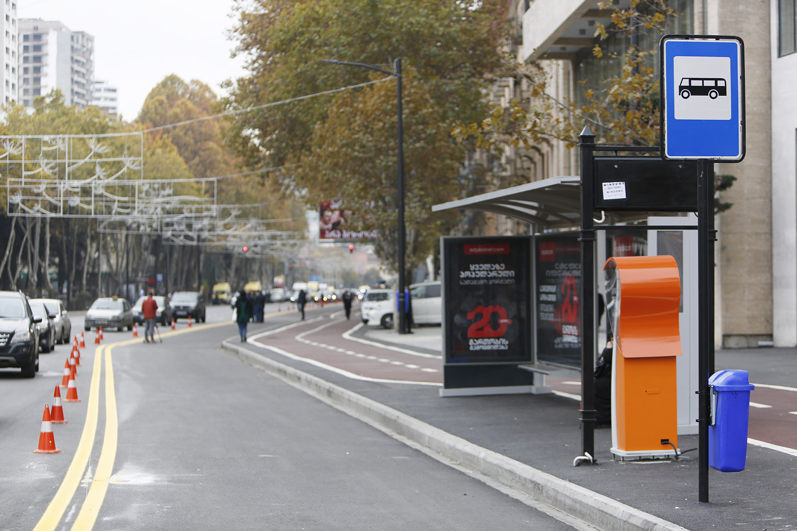 შარტავასა და კოსტავას ქუჩებზე ბასლეინების დახაზვა დაიწყო