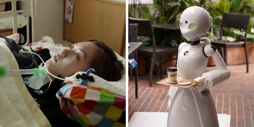 ტექნოლოგიების დახმარებით, საწოლს მიჯაჭვული ადამიანები კაფეში დისტანციურად მუშაობენ