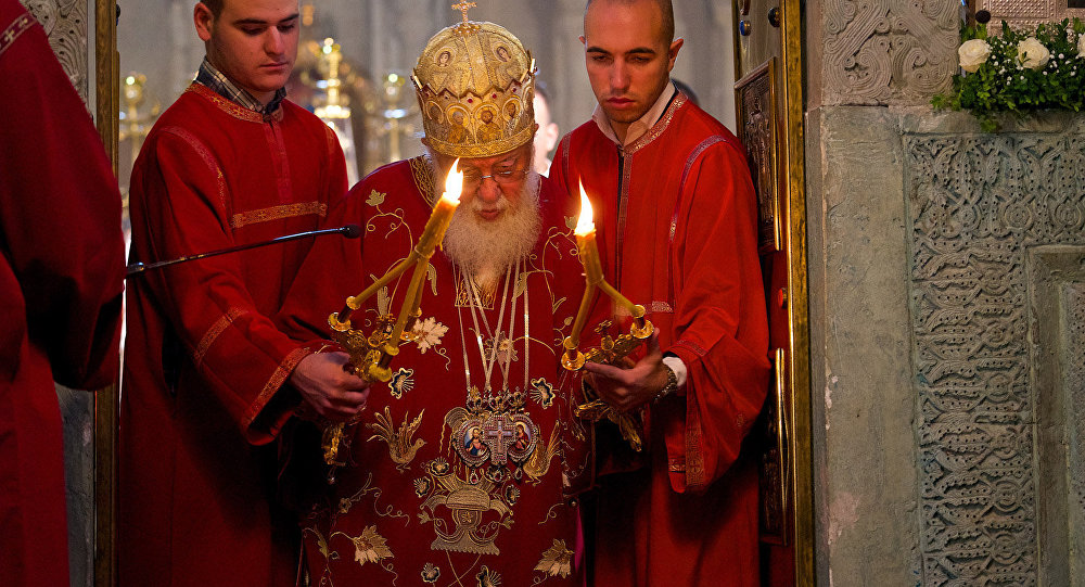 ილია II  სიონის ტაძარში ნიკოლოზობის დღესასწაულთან დაკავშირებით სადღესასწაულო წირვას აღავლენს