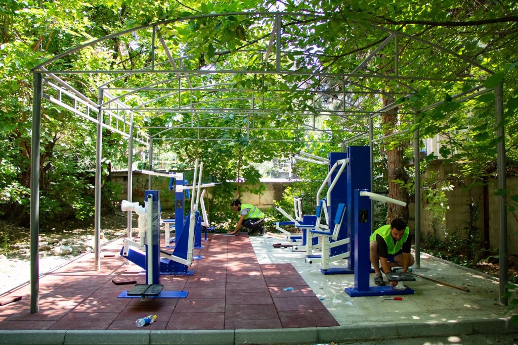 დიდუბის რაიონში ხუთი ახალი სავარჯიშო სივრცე ეწყობა