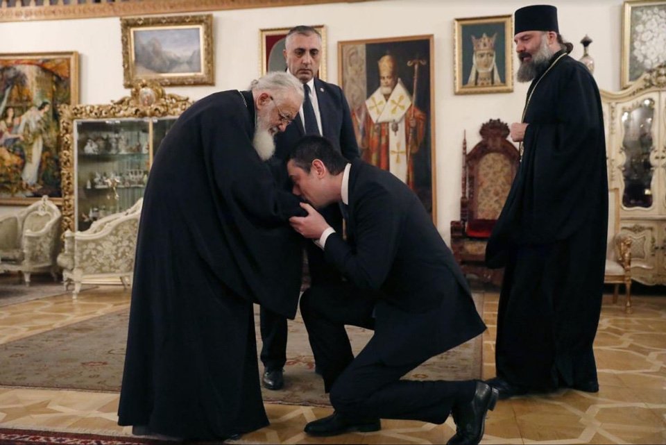 ილია მეორემ საპატრიარქოში გიორგი გახარიას უმასპინძლა