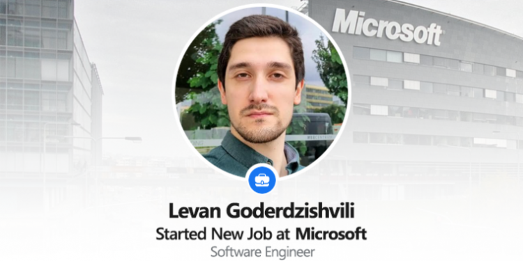 ლევან გოდერძიშვილი Microsoft-ში იმუშავებს