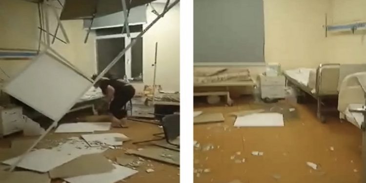 ბათუმის ბავშვთა საავადმყოფოს ერთ-ერთ პალატაში ჭერი ჩამოიშალა