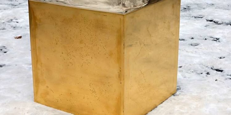 ნიუ-იორკის ცენტრალურ პარკში $11.7 მილიონის ღირებულების ოქროს კუბი დადგეს