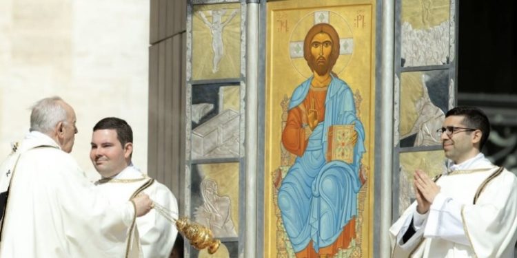 რომის პაპმა აღდგომას ტრადიცილად ქართულ ხატთან ილოცა 