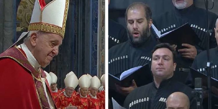 ვატიკანში, წმინდა პეტრეს ტაძარში, „შენ ხარ ვენახი“ და პატრიარქის „ავე მარია“ შესრულდა