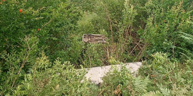 ჩოხატაური-სამტრედიის გზაზე მიკროავტობუსი 30 მეტრი სიმაღლიდან გადავარდა 