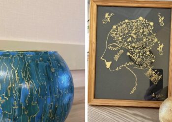 ნამუშევრები, რომლებიც მინაზე მინის ოქროსფერი საღებავით იქმნება – სოფო დარასელიას პერსონა