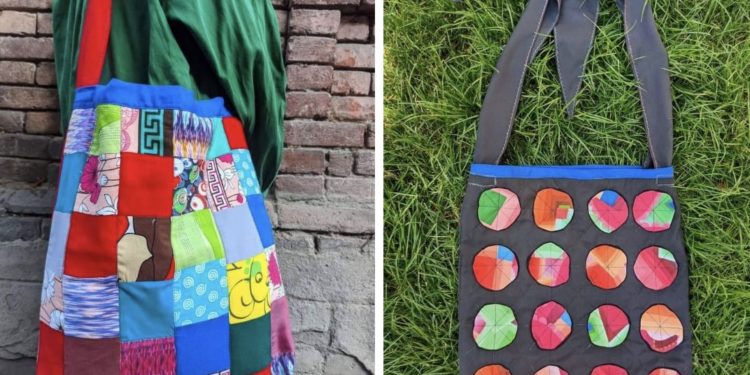 ჩანთები, რომლებიც პატარა ნაჭრების ერთმანეთზე გადაკერებით იქმნება – “პლუმპი”