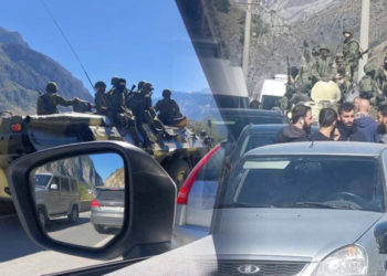 ზემო ლარსის სასაზღვრო პუნქტთან რუსები სამხედრო კომისარიატს ხსნიან