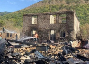 ქარელში, მთვრალმა კაცმა ნაგვის დაწვის დროს ექვსი სახლი და ხეხილის ბაღები გადაწვა 