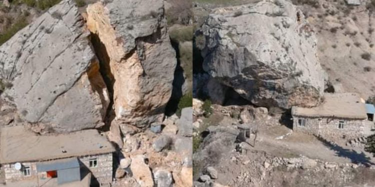 თურქეთის ერთ-ერთ სოფელს გიგანტური ლოდი დაეცა – მოსახლეობამ სახლები დატოვა