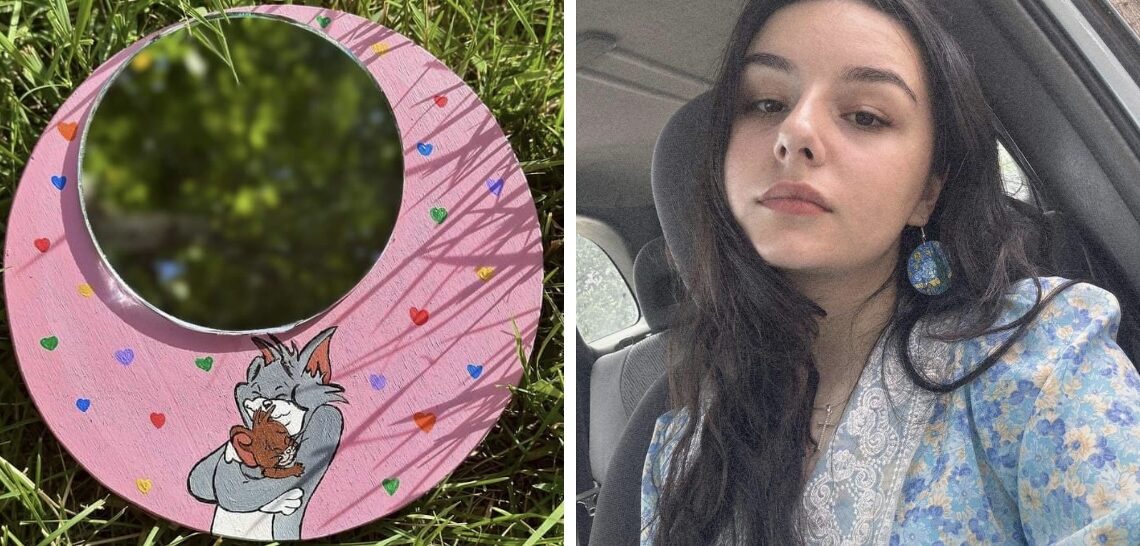 ფერადი, მოხატული სარკეები ინტერიერისთვის – მარტი . Mart-ის ნამუშევრები