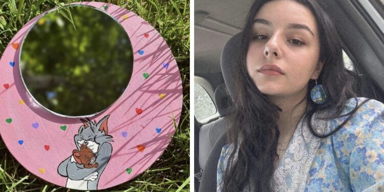 ფერადი, მოხატული სარკეები ინტერიერისთვის – მარტი . Mart-ის ნამუშევრები