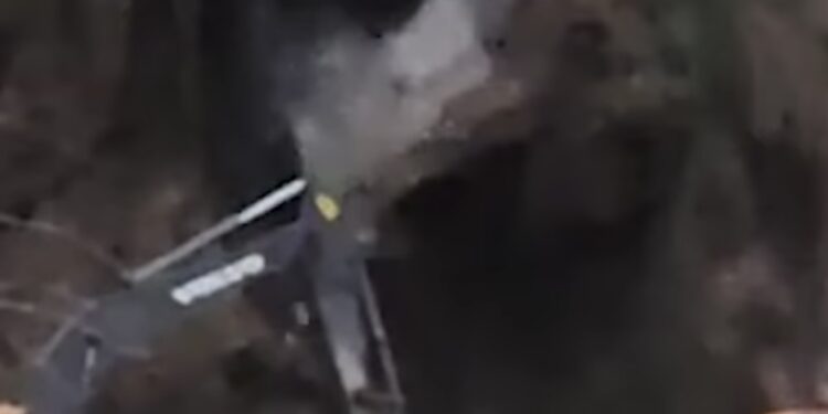 რაჭაში, ონში ხიდის მშენებლობისას მთა ჩამოიშალა