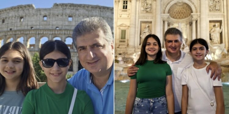გია ბაღაშვილი შვილებთან ერთად მოგზაურობს: „ჩემი ნინი და ლიზა პირველად მყავდა რომში…“