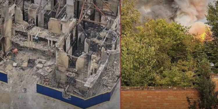 დიდ ბრიტანეთში ბადრი პატარკაციშვილის ქვრივის, ინა გუდავაძის 10 მილიონიანი სახლი დაიწვა