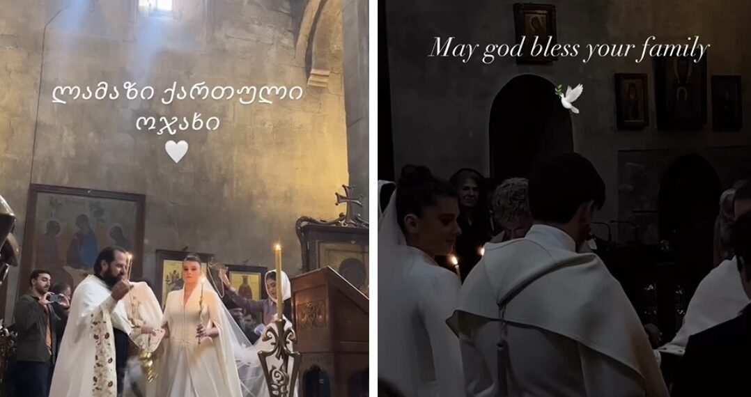 ჯვრისწერა სამთავროში და ულამაზესი პატარძალი – ნახეთ, კადრები კვარაცხელიას ქორწილიდან
