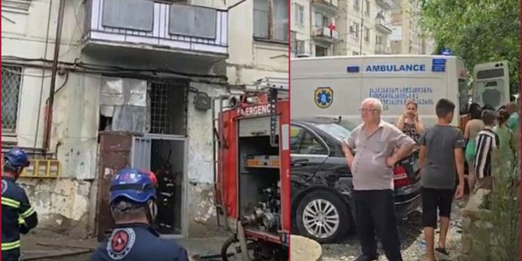 რუსთავში საცხოვრებელ კორპუსში ხანძარი გაჩნდა | მოქალაქემ სახლიდან არასრულწლოვანი გამოიყვანა