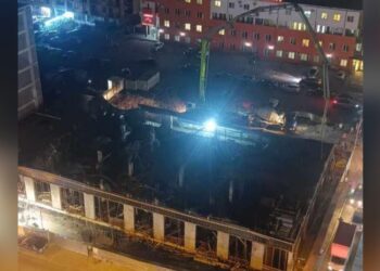 დიდ დიღომში, მშენებარე კორპუსის 1-ლი სართული ჩამოინგრა