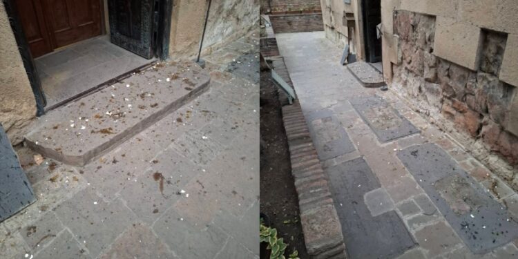 ვანდალიზმის ფაქტი თბილისში – ანჩისხატის ტაძარს კვერცხები ესროლეს