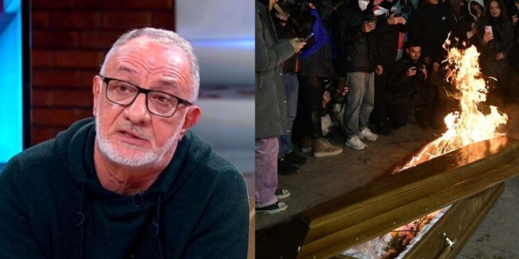 ეს რა ჩაიდინეთ თქვე ფარისევლებო! უფლის გამოსახულება როგორ დაწვით საშობაო ნაძვის ხესთან! – გოგა ხაინდრავა მაცხოვრის გამოსახულებიანი კუბოს დაწვაზე