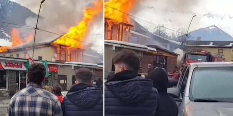 მესტიაში საცხოვრებელი სახლი დაიწვა