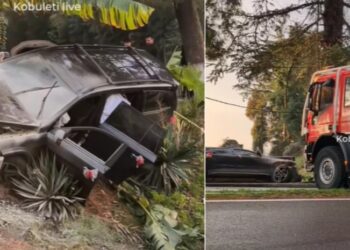 ქობულეთში, პეტრას ციხესთან ქორწილის მანქანა გადაბრუნდა – არიან დაშავებულები